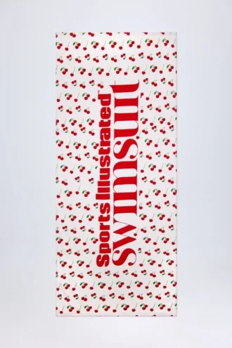 Ręcznik plażowy z logo Toalla w wiśniowy wzór