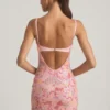Różowa sukienka bodycon z ozdobami Velena Różowa sukienka bodycon z ozdobami Velena