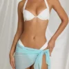Sarong Elvire z wiązaniem z boku w kolorze aqua blue Sarong Elvire z wiązaniem z boku w kolorze aqua blue