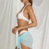 Sarong Elvire z wiązaniem z boku w kolorze aqua blue Sarong Elvire z wiązaniem z boku w kolorze aqua blue