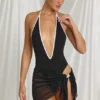 Sarong Elvire z wiązaniem z boku w kolorze czarnym Sarong Elvire z wiązaniem z boku w kolorze czarnym