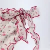 Sarong Molinas wiązany z boku w czerwony kwiatowy wzór Sarong Molinas wiązany z boku w czerwony kwiatowy wzór