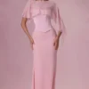Szarfka z szyfonu Velina w kolorze pudrowego różu Szarfka z szyfonu Velina w kolorze pudrowego różu