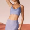 Selena – gorset z ozdobnym dekoltem typu cowl w kolorze niebieskim Selena – gorset z ozdobnym dekoltem typu cowl w kolorze niebieskim