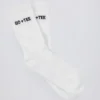 Skarpety z prążkowanym ściągaczem w kolorze białym