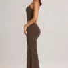 Spódnica maxi Avenley z modalu o średnim stanie i kroju typu fishtail w kolorze czekoladowego brązu Spódnica maxi Avenley z modalu o średnim stanie i kroju typu fishtail w kolorze czekoladowego brązu