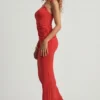 Spódnica maxi Elena z teksturowanego dżerseju w kolorze chili red Spódnica maxi Elena z teksturowanego dżerseju w kolorze chili red