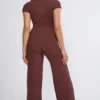 Spodnie Nour Tall Mid Rise Wide Leg w kolorze czekoladowym Spodnie Nour Tall Mid Rise Wide Leg w kolorze czekoladowym