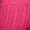Spodnie z podwiniętymi nogawkami w stylu „cable knit” w kolorze intensywnego różu Spodnie z podwiniętymi nogawkami w stylu „cable knit” w kolorze intensywnego różu