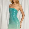 Sukienka bandeau Alessi w kolorze niebieskim ombre Sukienka bandeau Alessi w kolorze niebieskim ombre