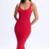 Sukienka Lois Modal Plunge Open-Back Midaxi w kolorze wiśniowym Sukienka Lois Modal Plunge Open-Back Midaxi w kolorze wiśniowym