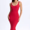 Sukienka Lois Modal Plunge Open-Back Midaxi w kolorze wiśniowym Sukienka Lois Modal Plunge Open-Back Midaxi w kolorze wiśniowym
