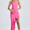 Sukienka maxi Acelynn z wycięciami i falbanami w kolorze Lollipop Pink Sukienka maxi Acelynn z wycięciami i falbanami w kolorze Lollipop Pink