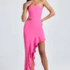 Sukienka maxi Acelynn z wycięciami i falbanami w kolorze Lollipop Pink Sukienka maxi Acelynn z wycięciami i falbanami w kolorze Lollipop Pink