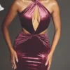 Sukienka maxi Adriana z aksamitu w kolorze bordowym Sukienka maxi Adriana z aksamitu w kolorze bordowym