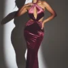 Sukienka maxi Adriana z aksamitu w kolorze bordowym Sukienka maxi Adriana z aksamitu w kolorze bordowym