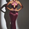 Sukienka maxi Adriana z aksamitu w kolorze bordowym Sukienka maxi Adriana z aksamitu w kolorze bordowym