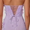 Sukienka maxi Amal z wiązaniem w kolorze liliowym Sukienka maxi Amal z wiązaniem w kolorze liliowym