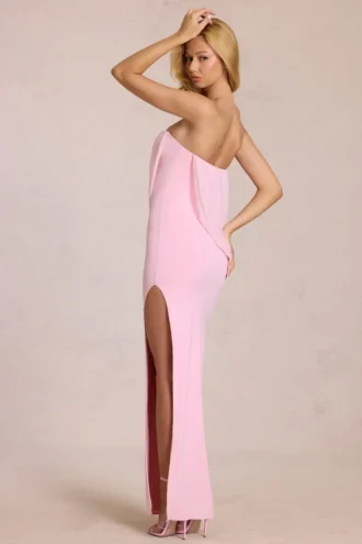 Sukienka maxi Caliane z drapowanym stanikiem bandeau w kolorze Blossom Pink Sukienka maxi Caliane z drapowanym stanikiem bandeau w kolorze Blossom Pink