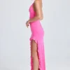 Sukienka maxi Coraline z marszczonymi falbanami w kolorze Lollipop Pink Sukienka maxi Coraline z marszczonymi falbanami w kolorze Lollipop Pink