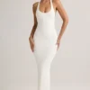 Sukienka maxi Imelda z modalu z tyłem typu racerback w kolorze białym Sukienka maxi Imelda z modalu z tyłem typu racerback w kolorze białym