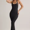 Sukienka maxi Imelda z modalu z tyłem typu racerback w kolorze czarnym Sukienka maxi Imelda z modalu z tyłem typu racerback w kolorze czarnym