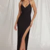 Sukienka maxi Indi z wiązaniem na szyi w kolorze czarnym Sukienka maxi Indi z wiązaniem na szyi w kolorze czarnym