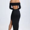 Sukienka maxi z odkrytymi ramionami i odkrytymi plecami Honora z modalu w kolorze czarnym Sukienka maxi z odkrytymi ramionami i odkrytymi plecami Honora z modalu w kolorze czarnym