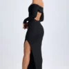 Sukienka maxi z odkrytymi ramionami i odkrytymi plecami Honora z modalu w kolorze czarnym Sukienka maxi z odkrytymi ramionami i odkrytymi plecami Honora z modalu w kolorze czarnym