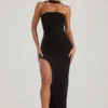 Sukienka maxi z ozdobnym stanikiem typu bandeau Belgravia w kolorze czarnym Sukienka maxi z ozdobnym stanikiem typu bandeau Belgravia w kolorze czarnym