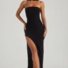 Sukienka maxi z ozdobnym stanikiem typu bandeau Belgravia w kolorze czarnym Sukienka maxi z ozdobnym stanikiem typu bandeau Belgravia w kolorze czarnym