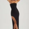 Sukienka maxi z ozdobnym stanikiem typu bandeau Belgravia w kolorze czarnym Sukienka maxi z ozdobnym stanikiem typu bandeau Belgravia w kolorze czarnym