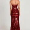 Sukienka maxi z ozdobnym stanikiem typu bandeau Nottola 3D w kolorze czerwonym Sukienka maxi z ozdobnym stanikiem typu bandeau Nottola 3D w kolorze czerwonym