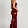 Sukienka maxi z ozdobnym stanikiem typu bandeau Nottola 3D w kolorze czerwonym Sukienka maxi z ozdobnym stanikiem typu bandeau Nottola 3D w kolorze czerwonym