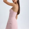 Sukienka Mini Arta bez ramiączek o kroju tulipana w kolorze różowo-fioletowym Sukienka Mini Arta bez ramiączek o kroju tulipana w kolorze różowo-fioletowym