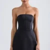 Sukienka Mini Haisley Bandeau Structured Tulip w kolorze czarnym Sukienka Mini Haisley Bandeau Structured Tulip w kolorze czarnym