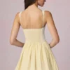 Sukienka Mini Marissa z kokardką w żółte paski Sukienka Mini Marissa z kokardką w żółte paski