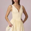 Sukienka Mini Marissa z kokardką w żółte paski Sukienka Mini Marissa z kokardką w żółte paski