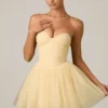 Sukienka Mini z tiulu Dottie w kolorze żółtym Sukienka Mini z tiulu Dottie w kolorze żółtym