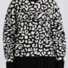 Sweter oversize z dzianiny żakardowej w kolorze czarnym Sweter oversize z dzianiny żakardowej w kolorze czarnym