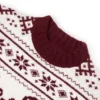 Sweter oversize z dzianiny żakardowej w kolorze karmazynowej czerwieni