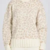 Sweter oversize z dzianiny żakardowej w kolorze lodowym Sweter oversize z dzianiny żakardowej w kolorze lodowym
