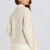 Sweter oversize z dzianiny żakardowej w kolorze lodowym Sweter oversize z dzianiny żakardowej w kolorze lodowym