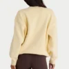 Sweter oversize z dzianiny prążkowanej w kolorze cytrynowym