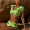 Szorty kąpielowe Delos Booty w zielonym wzorze Szorty kąpielowe Delos Booty w zielonym wzorze
