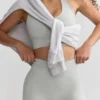 Szorty mini Define Luxe z wysokim stanem w kolorze szarym Szorty mini Define Luxe z wysokim stanem w kolorze szarym