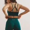 Szorty mini z wysokim stanem Define Luxe w kolorze jadeitowej zieleni Szorty mini z wysokim stanem Define Luxe w kolorze jadeitowej zieleni