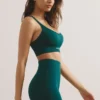 Szorty mini z wysokim stanem Define Luxe w kolorze jadeitowej zieleni Szorty mini z wysokim stanem Define Luxe w kolorze jadeitowej zieleni