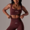 Szorty rowerowe Super Sculpt z wysokim stanem w kolorze bordowym Szorty rowerowe Super Sculpt z wysokim stanem w kolorze bordowym