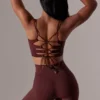 Szorty rowerowe Super Sculpt z wysokim stanem w kolorze bordowym Szorty rowerowe Super Sculpt z wysokim stanem w kolorze bordowym